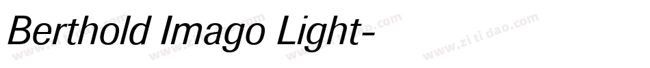 Berthold Imago Light字体转换